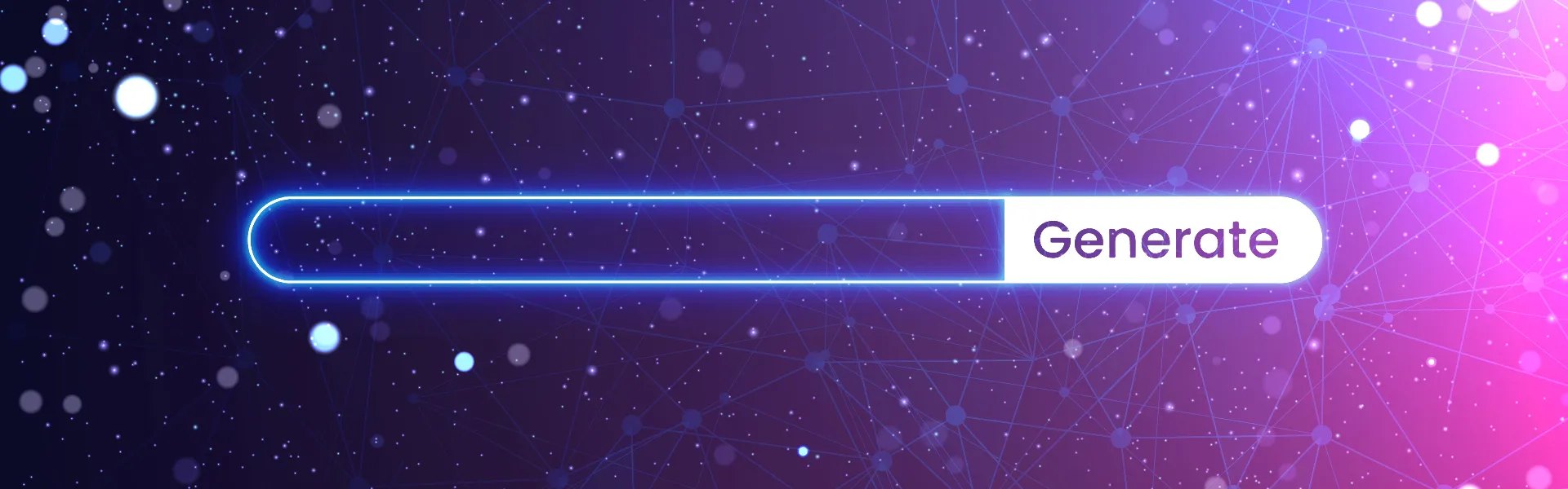 Eine Eingabezeile für einen KI-Prompt vor lila Hintergrund