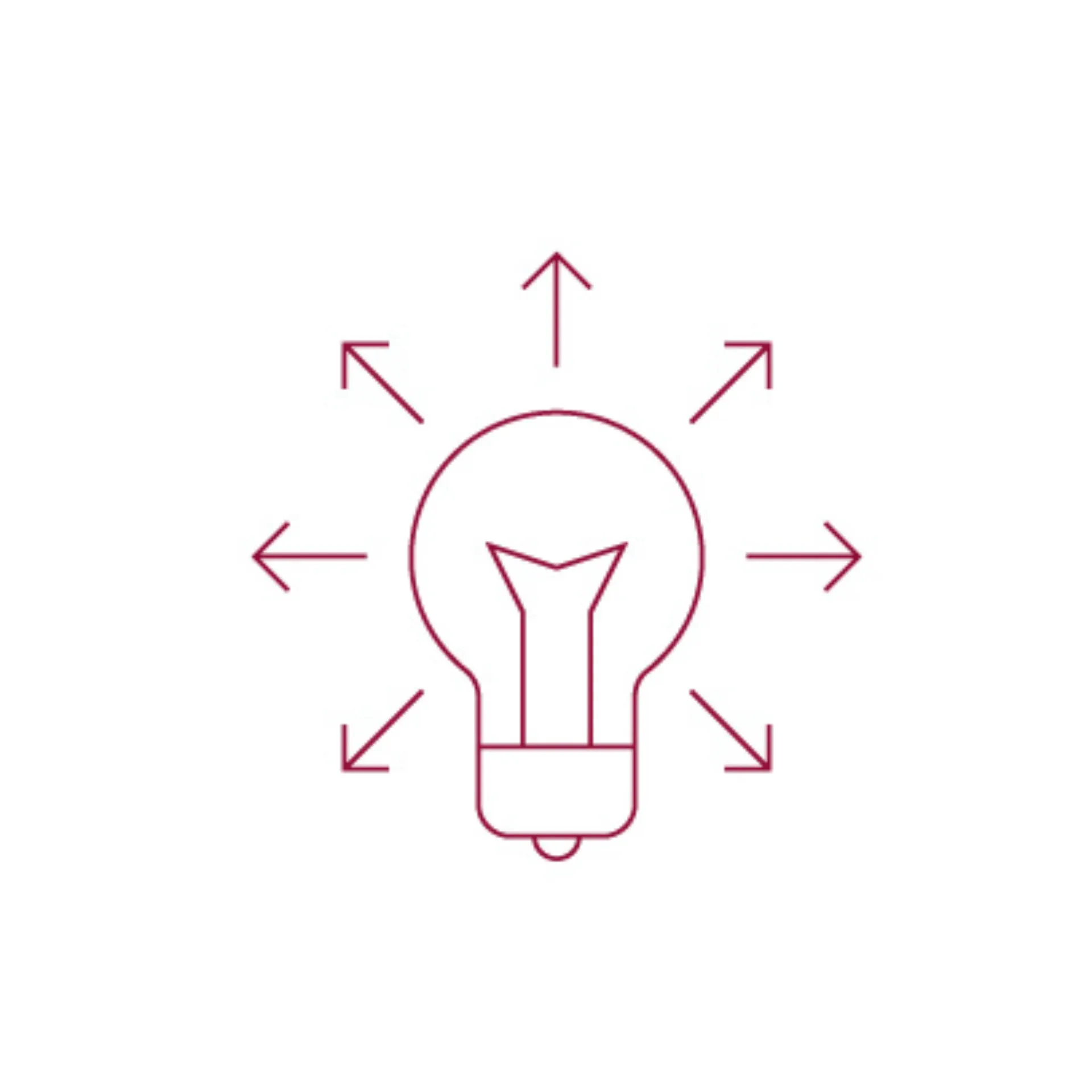 gluehbirne mit pfeilen