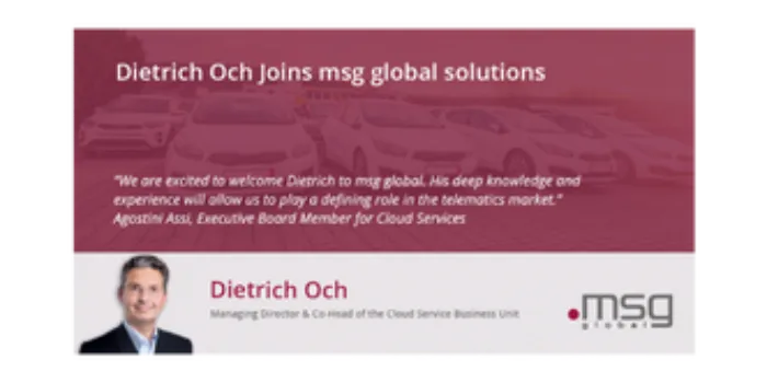 Dietrich Och joins msg global solutions