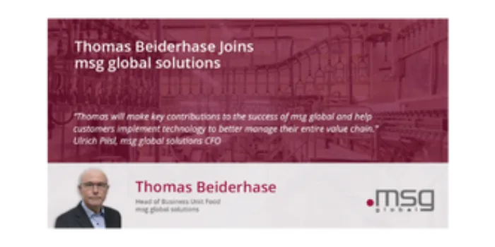 Thomas Beiderhase joins msg global solutions