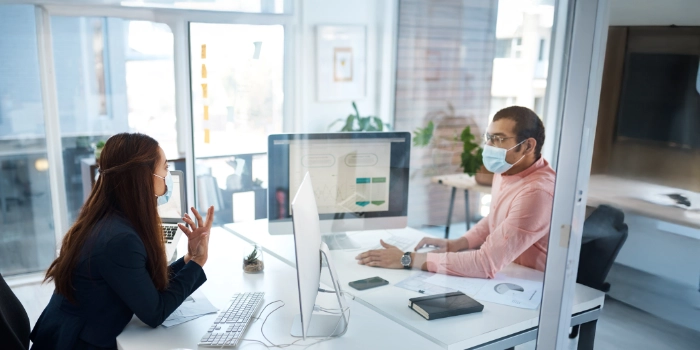 Together and safely to the office