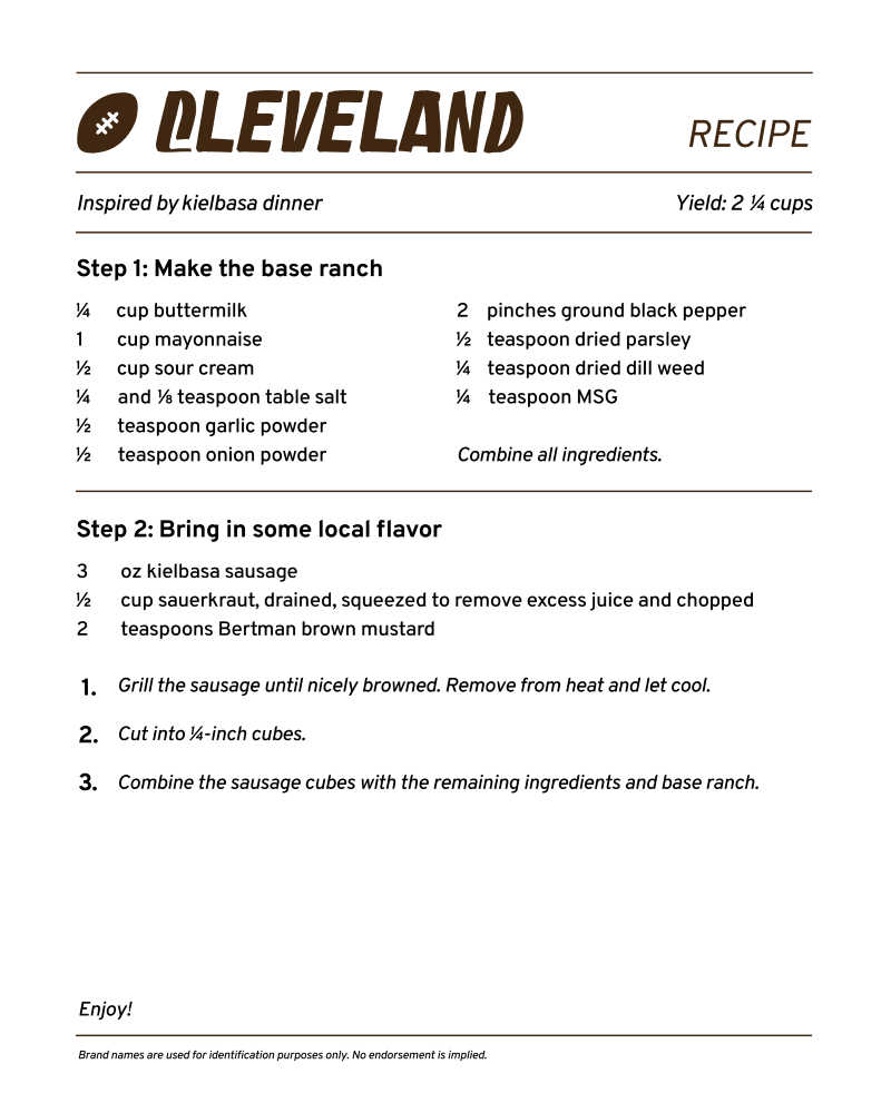 cleveland ranch recipe