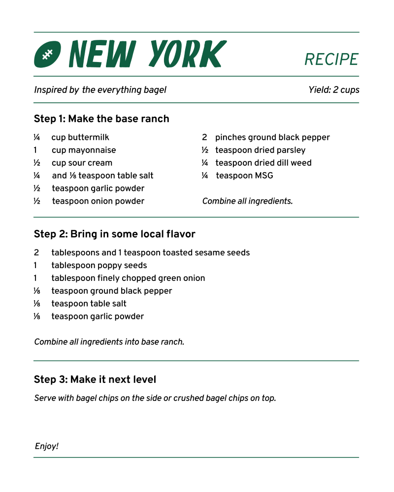 new-york ranch recipe