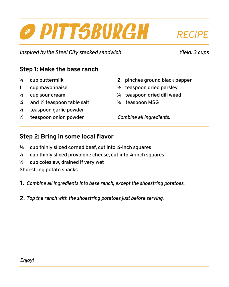 pittsburgh ranch recipe