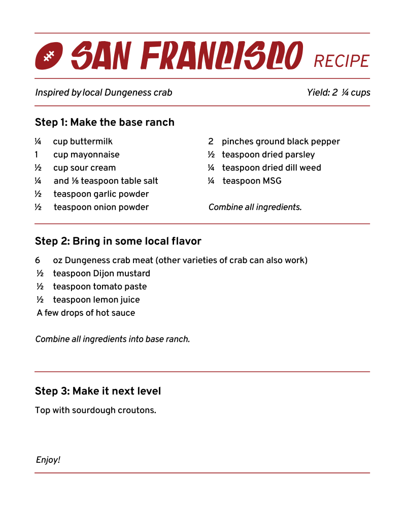 san-francisco ranch recipe