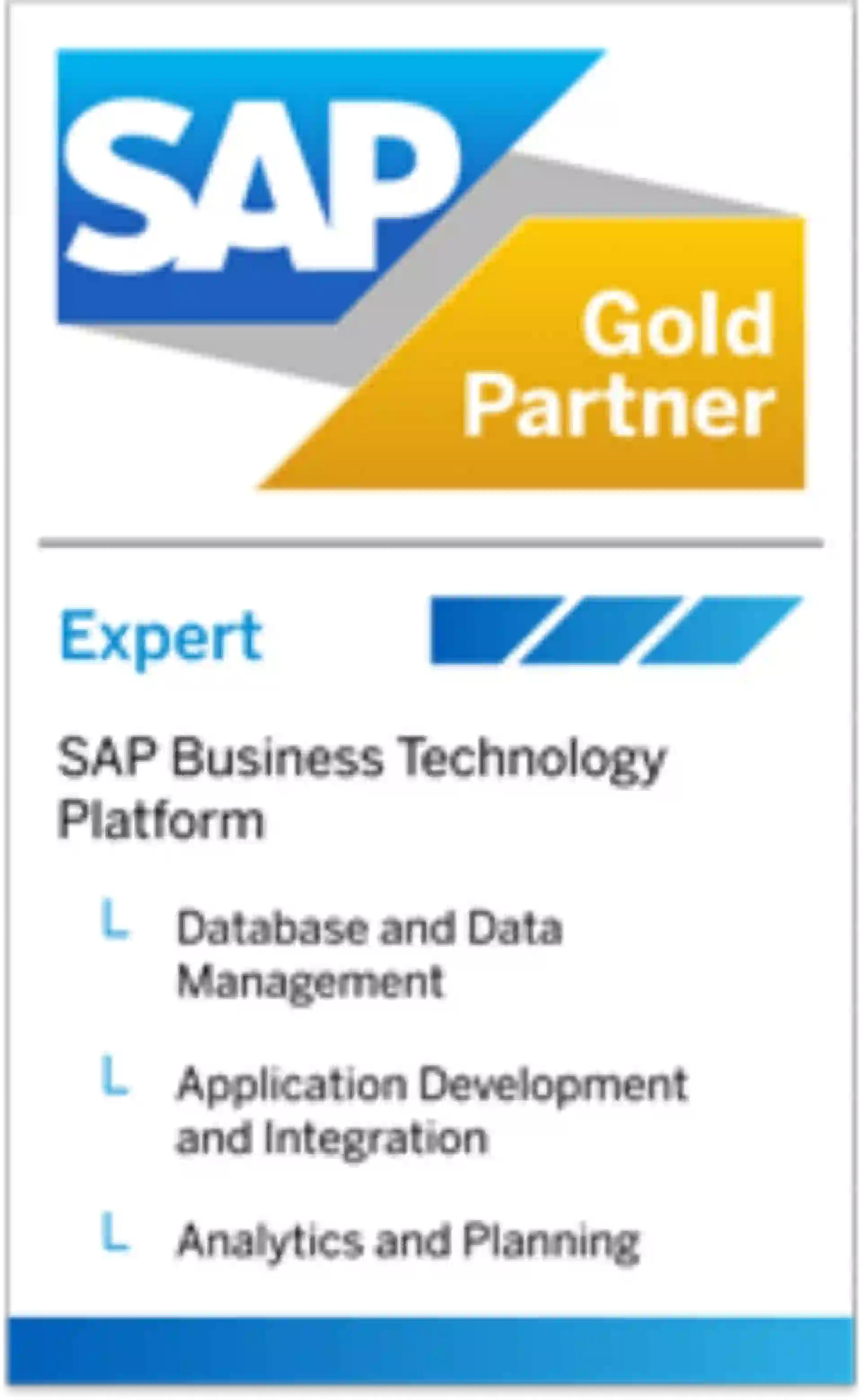 SAP Gold Partner Business Technology Platform BTP