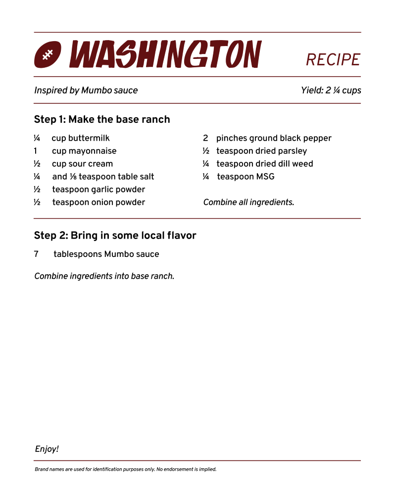 washington ranch recipe